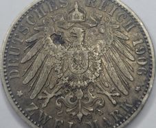 1906 German Kingdom Two Mark Friedrich And Luise Von Baden - Silver Coin
