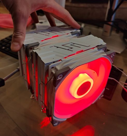 Tempest 6 Pipes Dual Heatsink 120mm ARGB CPU Cooler White