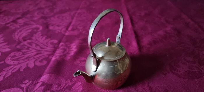 Vintage Solid Brass Decorative Small Tea Pot Ornament With Lid