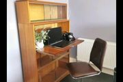 Vintage 1970s Mid-Century Chrome &amp; Brown Swivel Chair