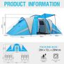 Camping Tunnel Tent 4-6 Man Large Family Tent With 2 Bedroom 4 Person Tent 3000mm Waterproof With Living Area 6 Man Tents for Camping Outdoor Hiking UV Protection with Carry Bag (FREE POSTAGE) Image 5