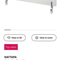 Ikea Nattapa kid/toddler bed guard rails