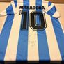 Diego Maradona Hand Signed Shirt Signed in 2015 Argentina + COA Image 4