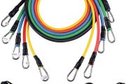 FREE EXPRESS SHIPPING Bands Set 5pcs with Handle Strength Exercise Resistance Band Training Fitness Tubes Tension Bands Workout Gym Equipment Men and Women for Home Use Physical Training Cable