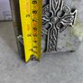 VTG Shannon Giftware Handmade Celtic Metal Cross Ireland Real Connemara Marble on attashed to standing  Base Image 2