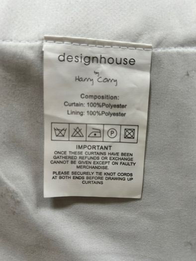 eyelet curtains 90 w x 108 drop  inc cushion& pole