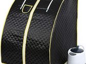 Mini portable sauna with folding chair and  steam boiler