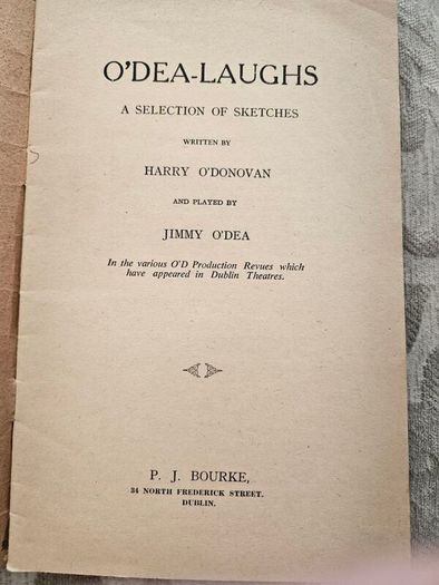 O'Dea Laughs. A Selection Of Jimmy O' Dea Sketches. Plus The Pawn Shop By Paddy Kenny.both.  First Edition Paperback In Fair Condition   See Photos For Same.