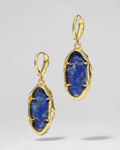 Alexis Bittar Brut Gold Lapis Leverback Earring