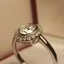 14ct White Gold 1.19 carat Lab Grown Diamond Halo Cluster Ring (Bargain Price) Image 5