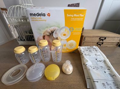 Medela Swing Maxi Flex Double Electric Breast Pump - With Accessories