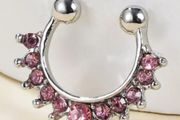 Rhinestone Decor Nose Cuff