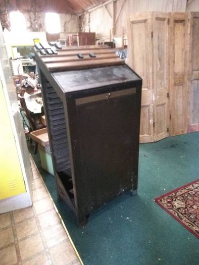 Vintage Steel Printers Cabinet