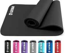 Yoga Mat Multi-Purpose Extra Thick Foam Exercise Mats  Ideal Floor Mat for Pilates, Stretching, Resistance Workout & Therapy Home & Gym Equipment Accessory