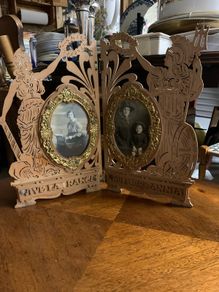 Fretwork photograph frame from 1915