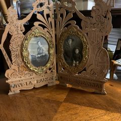 Fretwork photograph frame from 1915