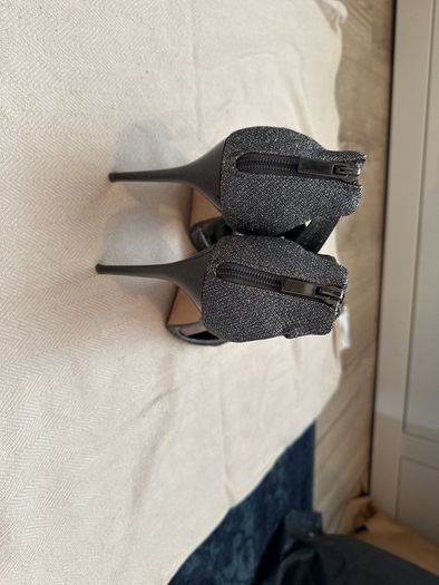 Silver /gunpowder high  heels stilettos