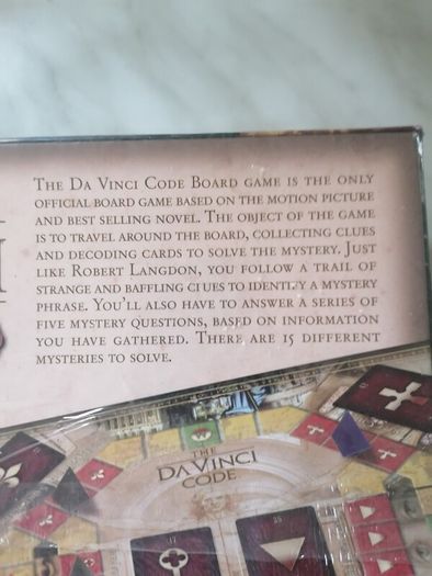 The Da Vinci Code, Board Game 2006 (Contents New and Sealed)