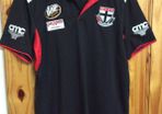 St. Kilda Aussie Rules Football Club.Official BLK Mens Polo Shirt. Melbourne Australia.