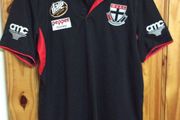 St. Kilda Aussie Rules Football Club.Official BLK Mens Polo Shirt. Melbourne Australia.