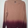 mens 7 for All Mankind wool jumper crew neck overdyed camel burgundy Size SMALL Image 7