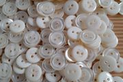 Pearly White Buttons - Approx 300 Buttons per Container