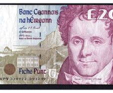 1999 Ireland IR20 Daniel O Connell Banknote Series C. Note issued 09/12/99. Serial number VPV329972