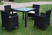 5 Piece Rattan Garden Dining Set