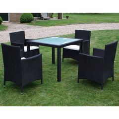 5 Piece Rattan Garden Dining Set