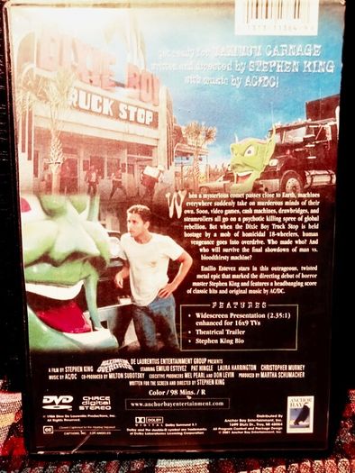 Maximum Overdrive. DVD Case
