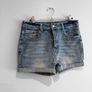 Pre Owned High-Waisted Mid-Wash Denim Shorts Image 2