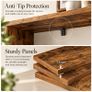Tall Geometric Bookcase 191cm Rustic Brown Storage Shelf Ireland Image 3