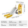 Indoor Outdoor kids Toddler garden slide  Toddler Slide, Kid Slide for Toddlers Age 1-12 w/ Climbable Ladders & Basketball Hoop & Storage Space, Indoor Outdoor Slide Playset for Kids Within 50kg, Toddler Playground w/ Raised Handrail Image 5