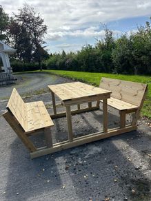 Wooden Garden Picnic Bench