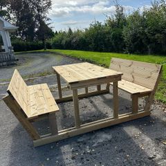Wooden Garden Picnic Bench