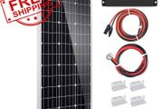 NEW SALE | Solar Panel Kit 100 Watt 12 Volt Monocrystalline Off Grid System for Homes RV Boat