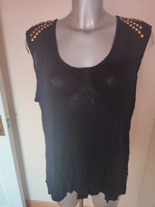 BNWT black studded Atmosphere top size UK18 EU46 Postage included