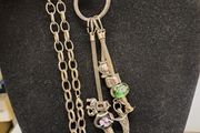Silver-Tone Charm Necklace