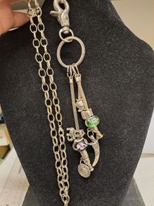 Silver-Tone Charm Necklace