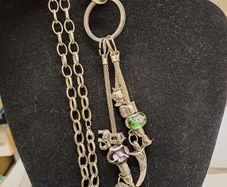 Silver-Tone Charm Necklace