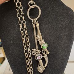 Silver-Tone Charm Necklace