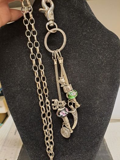 Silver-Tone Charm Necklace