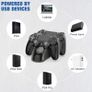 PS4 Controller Charger, Fast Dual USB P4 Controller Charging Station P4 / PS4 Slim/P-S4 Pro Charging Dock Stand Station 4 Thumb Grips Image 3