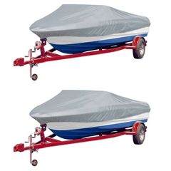 Boat Covers 2 pcs Grey Length 488-564 cm Width 239 cm