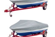 Boat Covers 2 pcs Grey Length 519-580 cm Width 244 cm