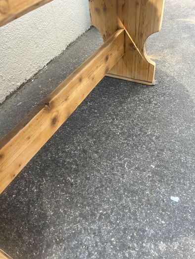 Antique yellow pine Refectory table