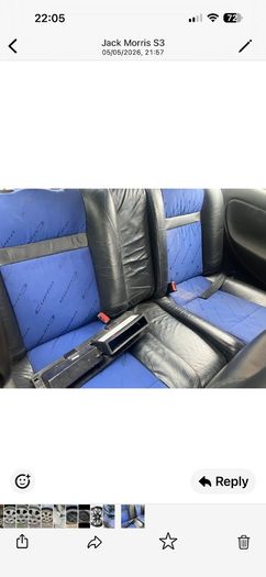 seat ibiza seats 6k2 blue half leather rare seats