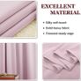 Nursery Thermal Insulated Window Curtain - Pencil Pleated Light Block Curtain Drapes for Girl's Room Solid Bedroom Window Treatment for Noise Reducing, 2 Panels, W46 X L72, Pink Image 3