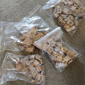 Scrabble letters wooden