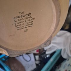 Extra Large The Grifstand" M Xing Bowl T.g. Green & Co. Ltd Church Gresley Madein England Patent No. 491517 Sp